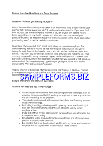 Sample Interview Questions and Answers 1 pdf free